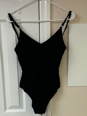 SHAN One Piece Black Bodysuit Swimsuit